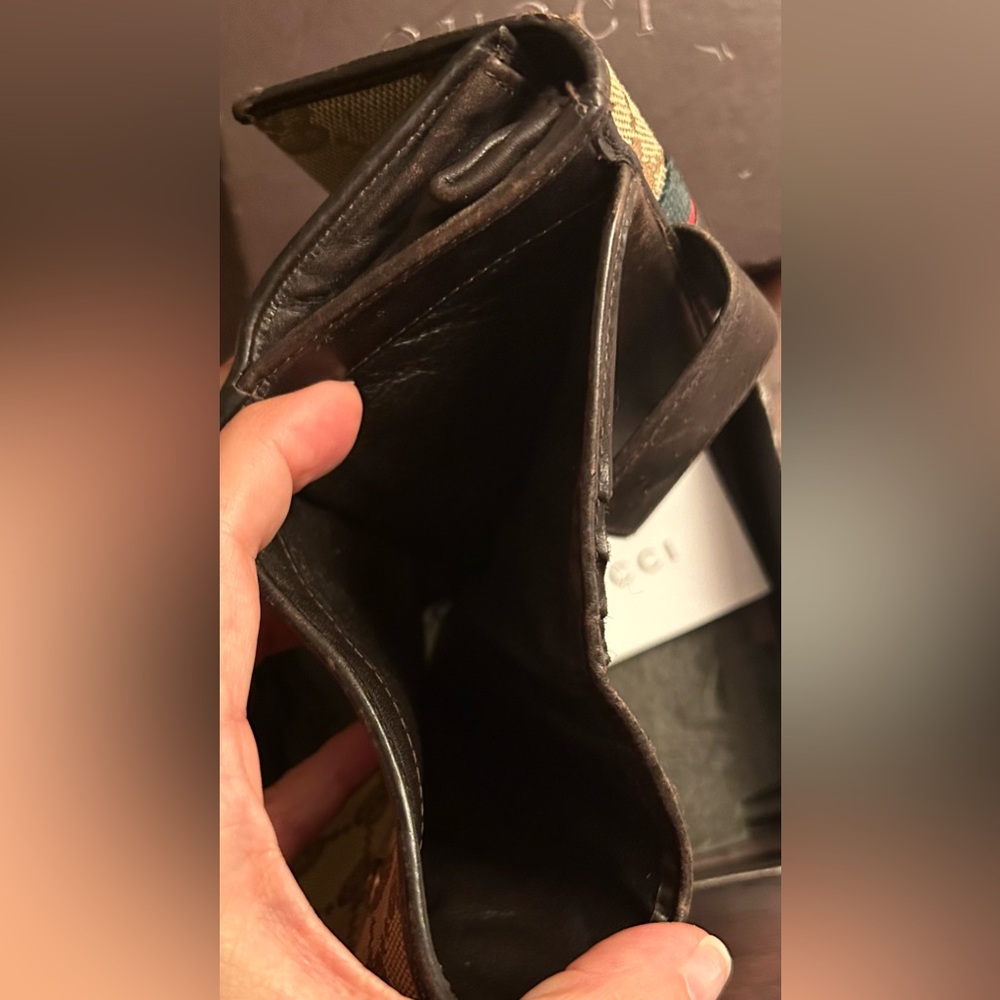 Vtg Gucci GG Ophida Trifold Wallet - Picture 15 of 16